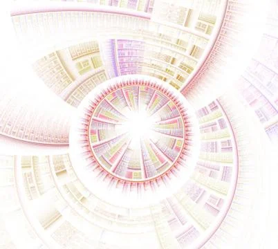 Mysterious sci fl tunnel with light at the end Stock-Illustration