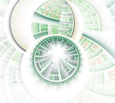 Mysterious sci fl tunnel with light at the end Stock Illustration