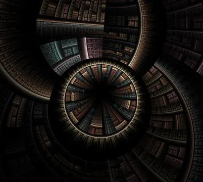 Mysterious sci fl tunnel with light at the end イラスト素材