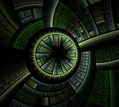 Mysterious sci fl tunnel with light at the end 스톡 일러스트