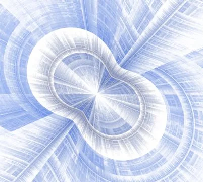 Mysterious sci fl tunnel with light at the end Stock-Illustration