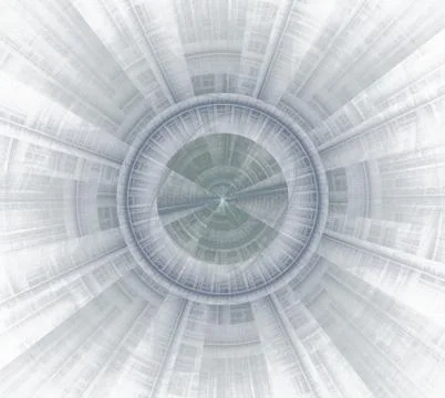 Mysterious sci fl tunnel with light at the end イラスト素材