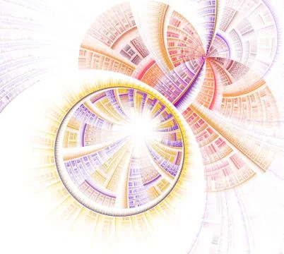 Mysterious sci fl tunnel with light at the end イラスト素材