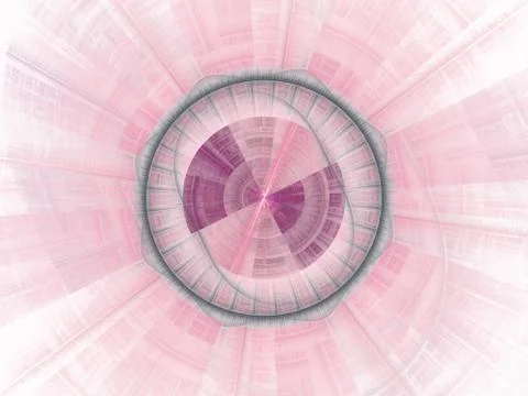 Mysterious sci fl tunnel with light at the end Ilustración de archivo