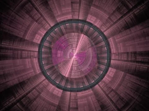 Mysterious sci fl tunnel with light at the end 스톡 일러스트