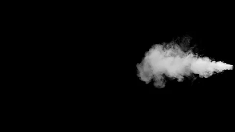 Mysterious Smoke Drift in a Dark Background Emitting Ethereal Vibes and Moo.. Stock Footage 341780986