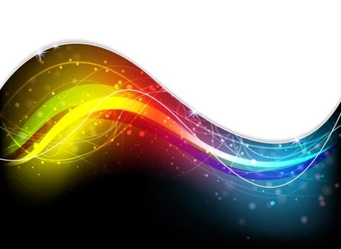 Mysterious spectral waves Stock Illustration