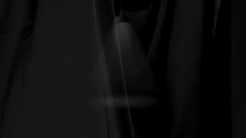 Mysterious spotlight shines dramatically in darkness creating dramatic effect Stock Footage 322807377