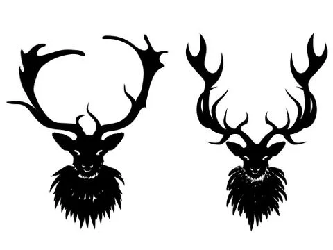 Mysterious Stag 스톡 일러스트