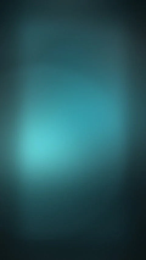 Mysterious teal light on dark backdrop. 2d animation Видео 345875102