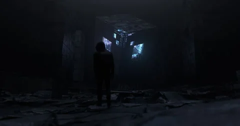Mysterious Tech Cube Stock Footage 277728818