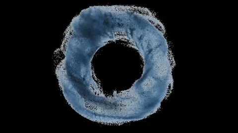 A mysterious vortex. Blue particles forming a circular canvas. Stock Footage 304030987