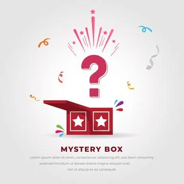 Mystery Box design with geometric elements. Box gift design vector Illustrazione stock