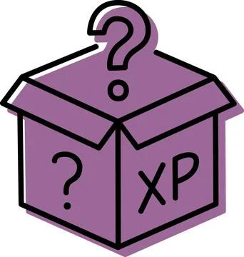 Mystery Box Question Mark XP Points Illustration Stock Illustration