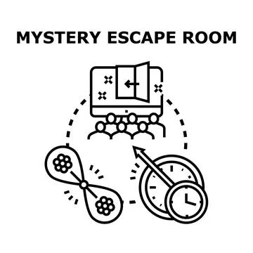 Mystery escape room finding solution vector concept Stock Illustration