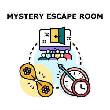 Mystery escape room finding solution vector concept Illustration