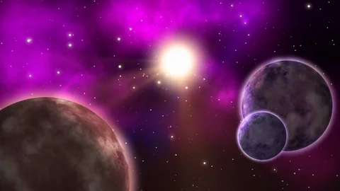 Mystery planets. Loop. Stock Footage 90838349