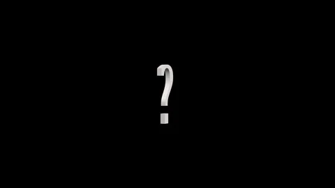 Mystery Question Mark on Black Background Stock Footage 332984299