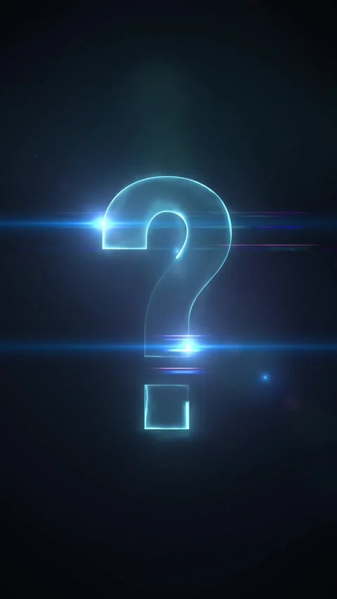 Mystery Question Mark On Scifi Technology Background Stock Footage 345248873