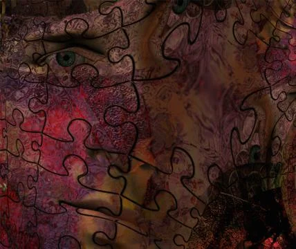 Mystic abstract face Stock Illustration