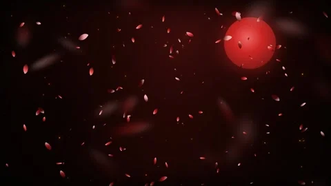Mystic dark red moonfall looping animation Stock Footage 342729081