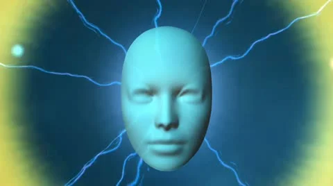 Mystic digital mask Stock Footage