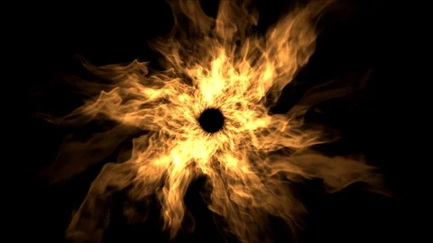 Mystic fire wheel animated Stock Footage 94078740