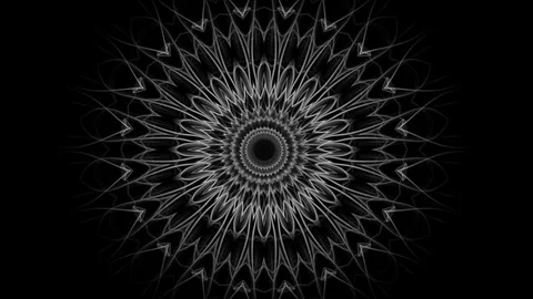 Mystic flower ornament with rotating elements - seamless looping (FULL HD) Stock Footage 83121972