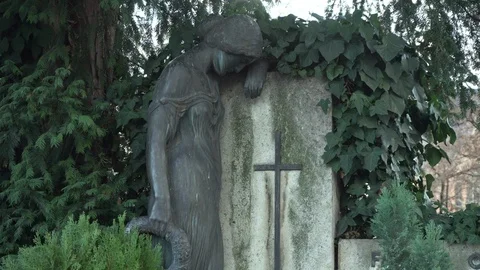 Mystic graveyard - medium shot Stock Footage 100317280