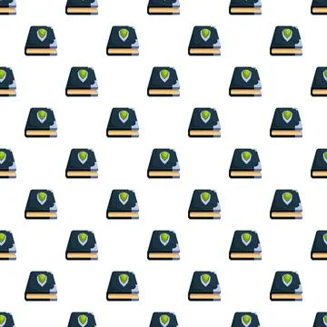 Mystic magic book pattern creating ancient spell background Stock Illustration