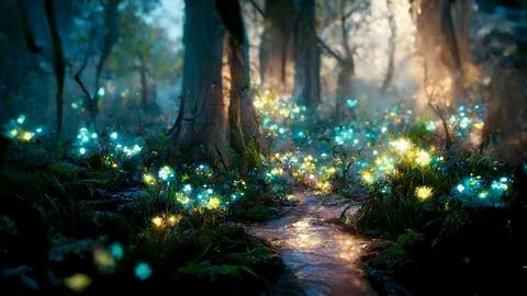 Mystic magic forest イラスト素材