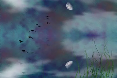 Mystic Marsh Stock Illustration