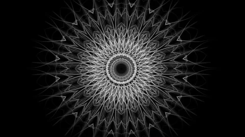 Mystic ornament pattern with rotating elements - seamless looping (FULL HD) Video stock 83166718