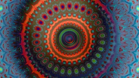 Mystic Patterns: Hypnotic 40-Second Kaleidoscope Loop Stock Footage 279130288