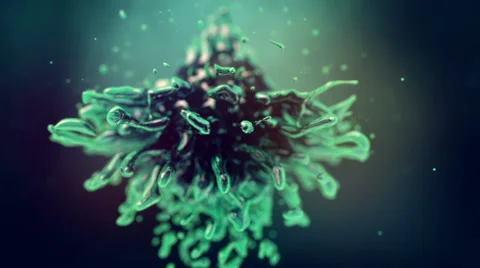 Mystical abstract 3D liquid object camera rotate Stock Footage 44270044