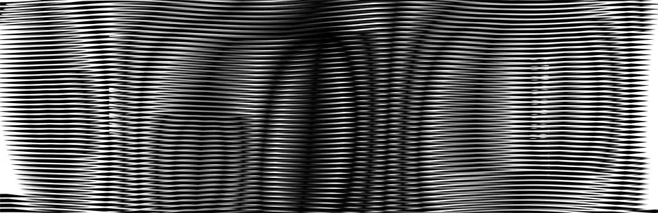 Mystical abstract horizontal linear background with rounded soft shapes. Stock Illustration
