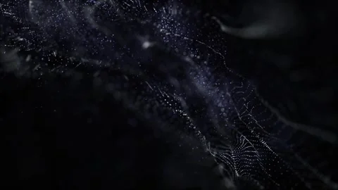Mystical Abstract Particles Weaving in Cosmic Darkness and Interstellar Spa.. Stock Footage 341780480