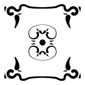 Mystical and scary classic devil style frame Illustrazione stock