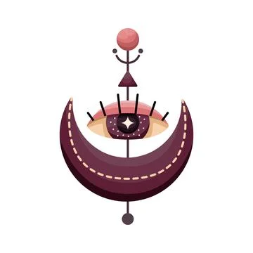 Mystical astrological vector illustration. Magic symbols. Zodiac. Astronomy. Stock-Illustration
