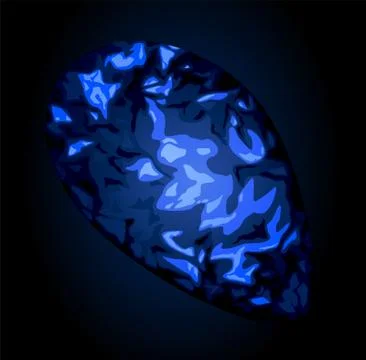 Mystical black opal Stock Illustration