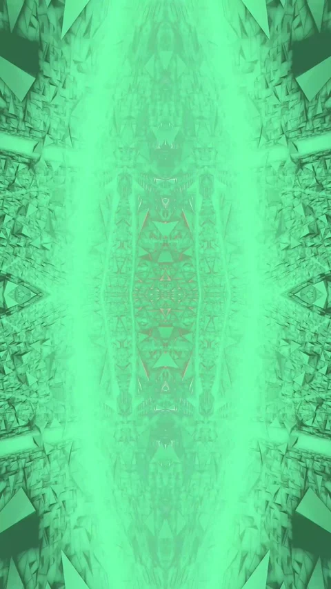 Mystical Crystal Patterns Green 库存影片 331358226