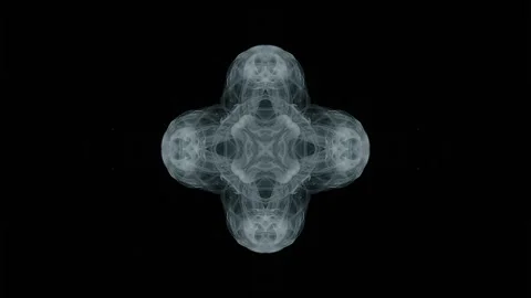 Mystical expressive screensaver. Endless streams of white ink Video stock 318068629