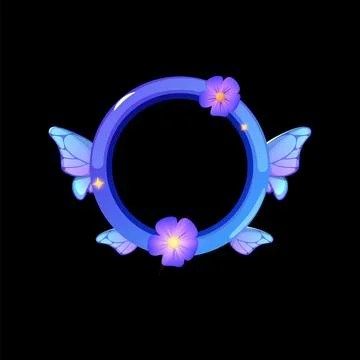 Mystical floral ring icon vector illustration 스톡 일러스트