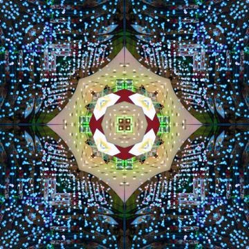 Mystical geometric pattern of, mandala, design detail, patchwork element. Sur Stock Photos