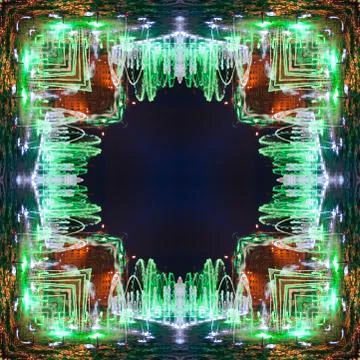 Mystical geometric pattern of, mandala, design detail, patchwork element. Sur Foto stock
