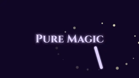 Mystical glow title sequence reveal with golden magical dust on deep blue s.. Stock Footage 336879554