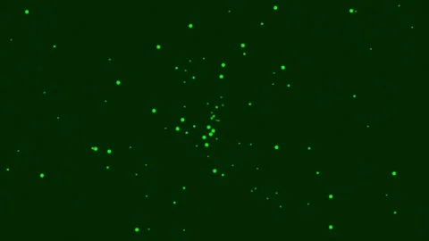 Mystical glowing emerald bokeh background with abstract floating energy par.. Stock Footage 341057795