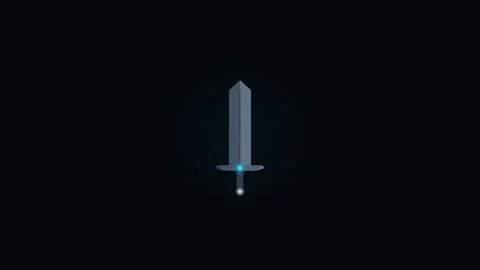 Mystical glowing sword Видео 335937457