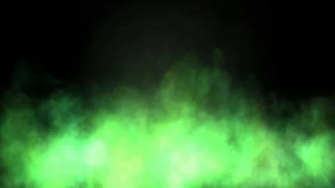 Mystical Green Burning Fire Stock Footage 129587192