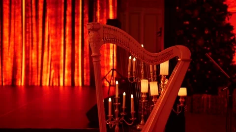 Mystical harp Stock Footage 194693096